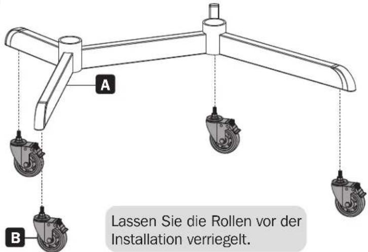 Tripp Lite DMCS3770ROT - Einbau der Radrollen - 1