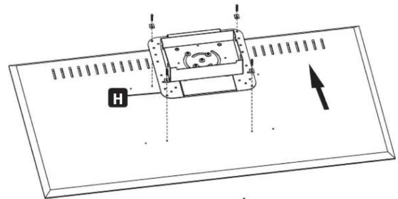Tripp Lite DMCS3770ROT - Attaching the Mounting Plate to the Display - 5