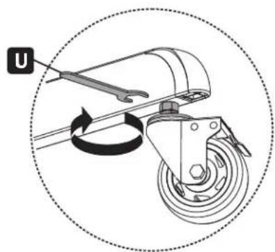 Tripp Lite DMCS3770ROT - Installing the Wheel Casters - 2