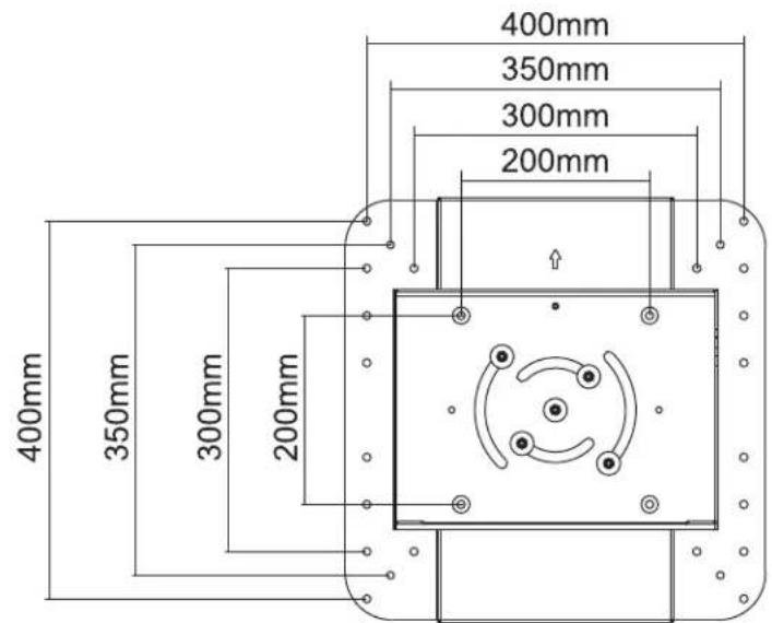 Tripp Lite DMCS3770ROT - Attaching the Mounting Plate to the Display - 2