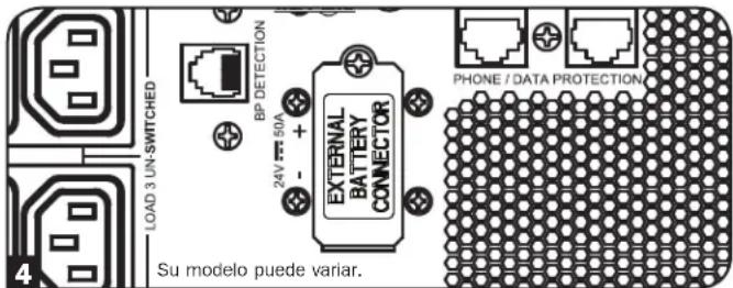 Tripp Lite SmartOnline SUINT3000LCD2U - Conexión de la Batería Externa - 1