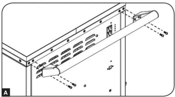 Tripp Lite CSC42AC - Installing the Handle Bracket, Corner Safety Bumpers and Power Cord Manager - 1