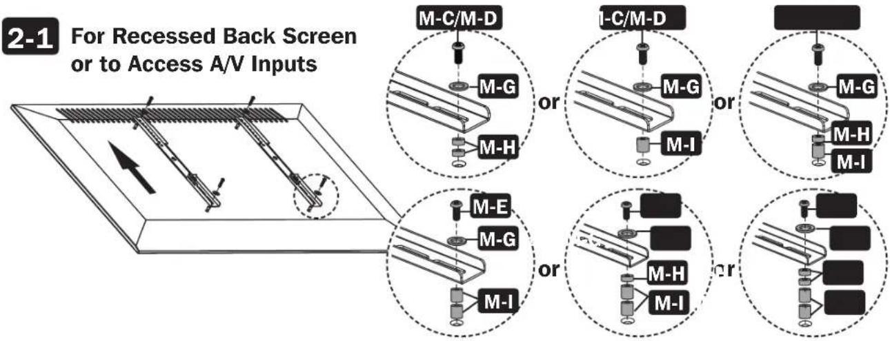 Tripp Lite DWM3780XOUT - 2-1 For Flat Back Screen - 2