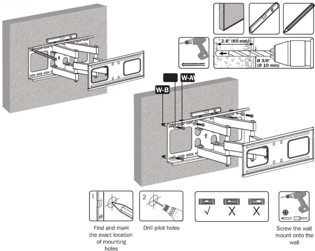 Tripp Lite DWM3780XOUT - Mount on Solid Brick or Concrete Block - 1