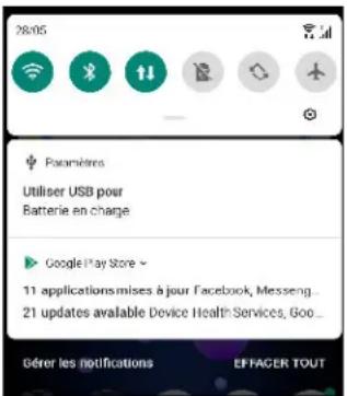 HTC U12 Plus - Panneau Notifications - 3