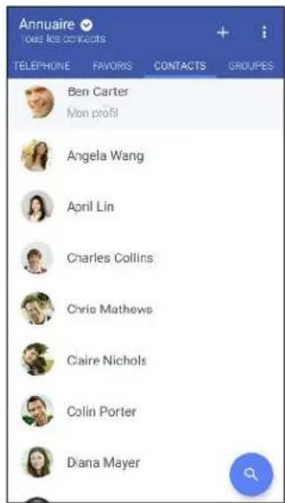 HTC U12 Plus - Votre liste de contacts - 1