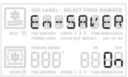 SEE LABEL - SELECT FOOD NUMBER HELP PRE-HEATING POWER LEVEL STAGE 1 2 3 ORDER QTY WEIGHT TIME REMACHING LPG 05 AU REMOVE BACKS 888 888 DOOR PRE-BESTING STAGE 1 2 3 TIME REMACHING