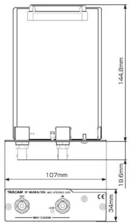 TASCAM IFMA64Ex - Dimensional drawings - 2