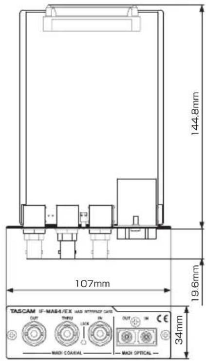 TASCAM IFMA64Ex - Dessins avec cotes - 1