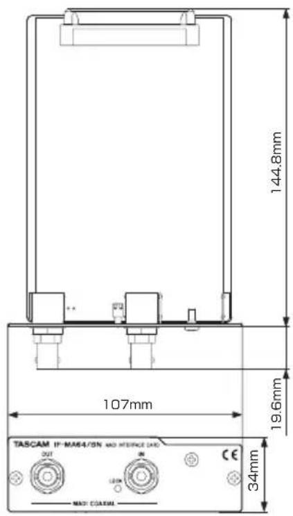 TASCAM IFMA64Ex - Esquema de dimensiones - 2