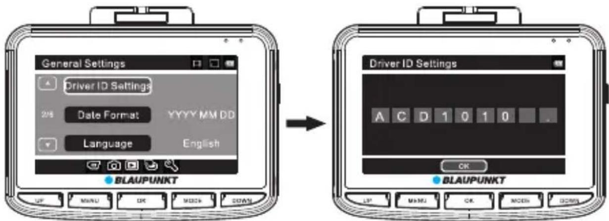 BLAUPUNKT BP 3.0 FHD GPS - XII.Identifiant du conducteur - 1