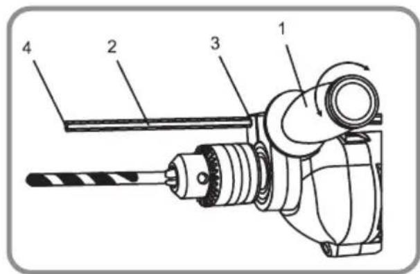BLAUPUNKT BP2203 - Instalación de la empuñadura auxiliar (fig. 5) - 2