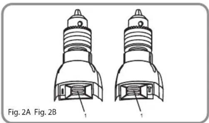 BLAUPUNKT BP2203 - Inserimento delle punte per foratura (Fig. 3) - 1