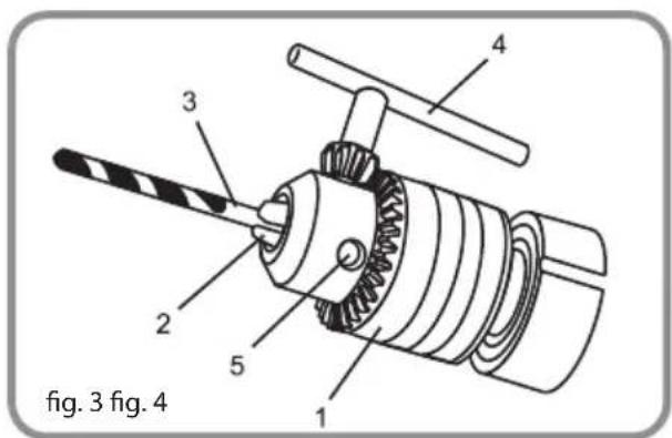 BLAUPUNKT BP2203 - Instalación del portabrocas (fig. 3) - 1