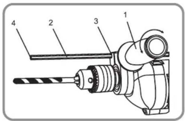 BLAUPUNKT BP2203 - Installing the Auxiliary Handle (Fig. 5) - 2