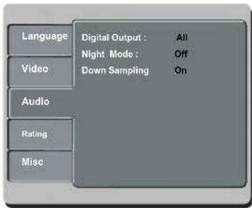 PHILIPS Magnavox MDV439 - Utilisation du menu de configuration audio - 1