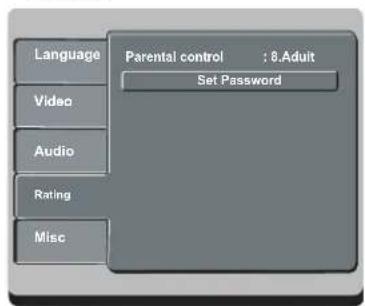 PHILIPS Magnavox MDV439 - Utilisation du menu de confi guration du contrôle parental - 1