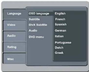 PHILIPS Magnavox MDV439 - Langued'affi chage - 1