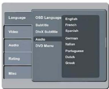 PHILIPS Magnavox MDV439 - Langues audio, sous-titres et menu du DVD - 1