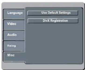 PHILIPS Magnavox MDV439 - Utilisation du menu de configuration divers - 1