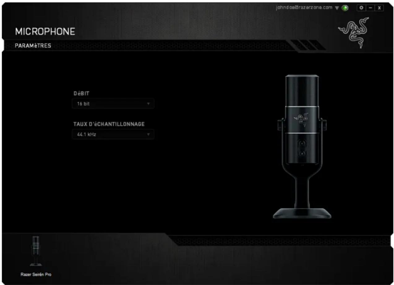 RAZER Seirēn Pro - ONGLET PARAMÈTRES - 1
