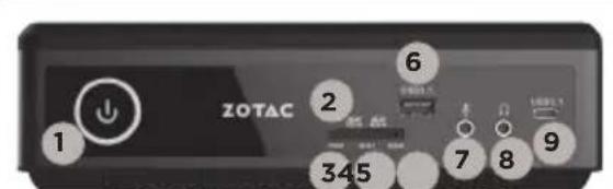 Zotac ZBOX Magnus EN52060V - PAINEL FRONTAL - 1