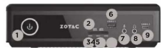 Zotac ZBOX Magnus EN52060V - Panneau frontal - 1