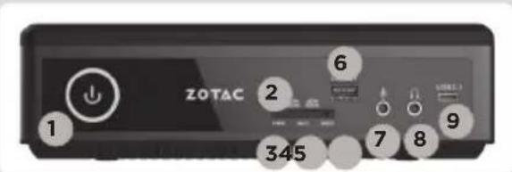 Zotac ZBOX Magnus EN52060V - 前面板 - 1
