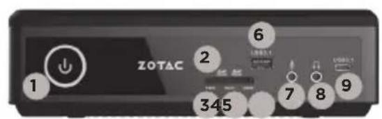 Zotac ZBOX Magnus EN52060V - PAINEL FRONTAL - 1