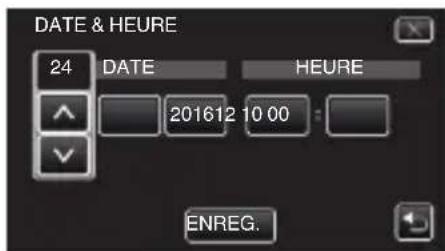 JVC Everio R GZR415BE - Réglage de la date et l'heure - 4