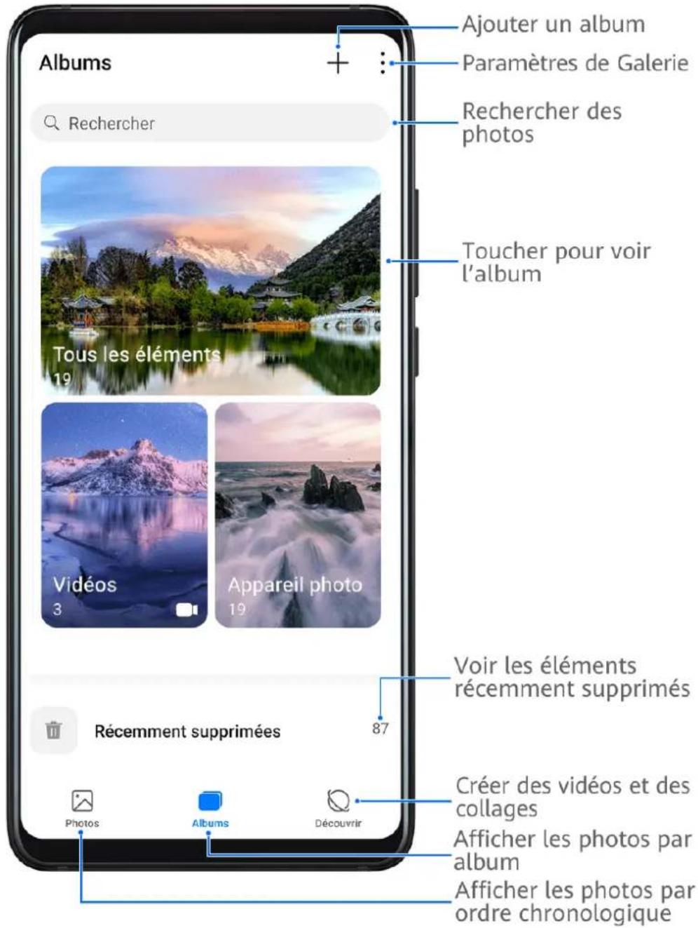HUAWEI Nova 8i - Visualiser les photos et les vidéos - 1