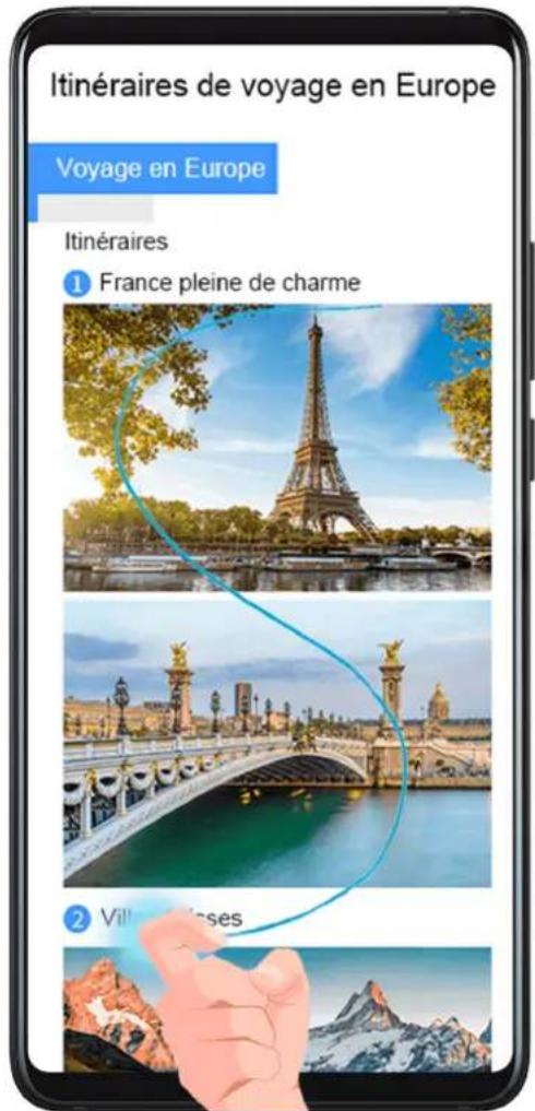 HUAWEI Nova 8i - Utiliser l'articulation d'un doigt pour faire une capture d'écran défilant - 1