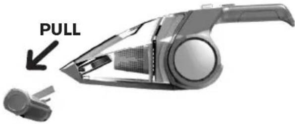 DIRT DEVIL Quick Flip - To remove power nozzle, gently pull tool away from the hand vac. - 2