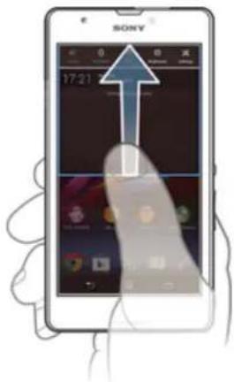SONY ERICSSON Xperia ZR - Pour fermer le volet de notification - 1