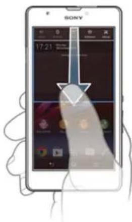 SONY ERICSSON Xperia ZR - Pour ouvrir le panneau des notifications - 1