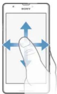 SONY ERICSSON Xperia ZR - Pour faire defiler - 1
