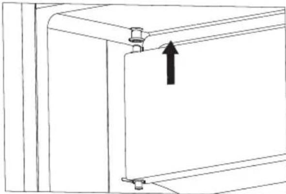 Everglades EVTT125 - Changing over the freezer compartment door - 5