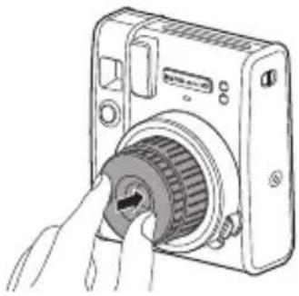 FUJIFILM Instax Mini 40 - When you have finished taking photos, turn off the camera by pushing the lens barrel back in. - 1