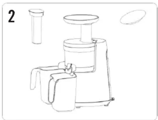 DEJELIN Slowjuicer SLJV4300 - Automatiktaste drucken (vorwarts) Drucktaste - 1