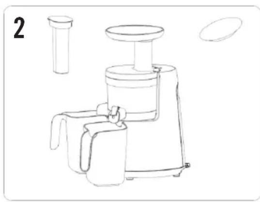 DEJELIN Slowjuicer SLJV4300 - Appuyez sur le bouton automatique (marche avant) Appuyez sur le bouton - 1
