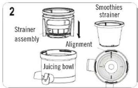 DEJELIN Slowjuicer SLJV4300 - ASSEMBLY METHOD2 - 3