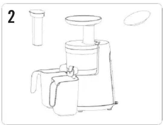 DEJELIN Slowjuicer SLJV4300 - Press the automatic button (forward) Pressing button - 1