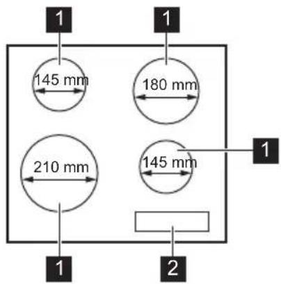 ZANUSSI ZV6120NK - ФУНКЦИОНАЛЬНЫЕ ЭЛЕМЕНТЫ ВАРОЧНОЙ ПОВЕРХНОСТИ - 1