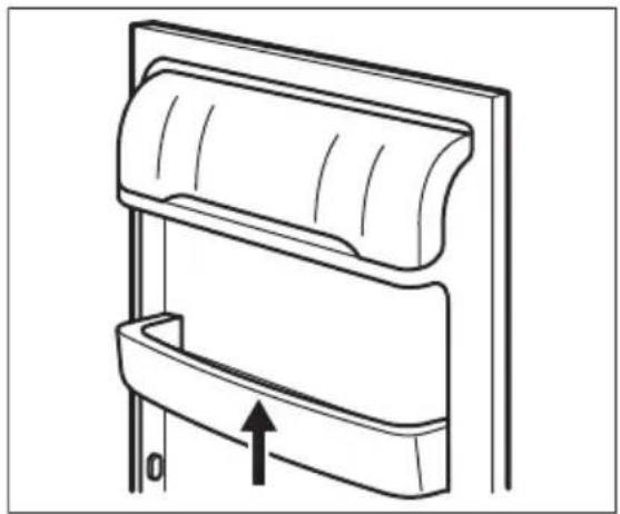 ZANUSSI ZRT628W1 - Posizionamento dei ripiani della porta - 1