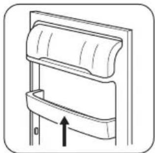 ZANUSSI ZBT23420SR - Emplacement des balconnets de la porte - 1