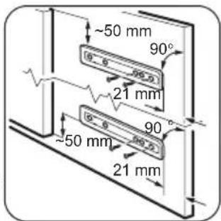 ~50 mm 90° (5 - 5) (50,2) 21 mm (5 - 5) (50,2) 90° ~50 mm 21 mm