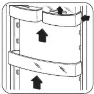 ZANKER KBB25001SK - Emplacement des balconnets de la porte - 1