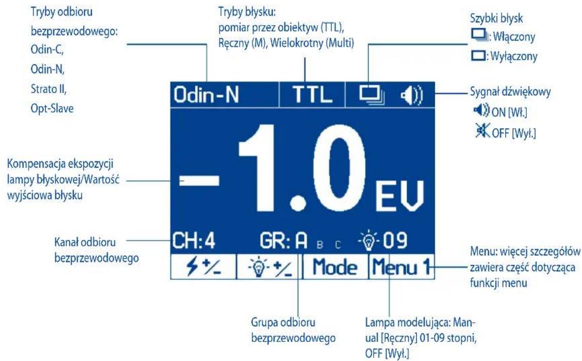 Phottix Indra500 TTL - Ustawienia menu - 1