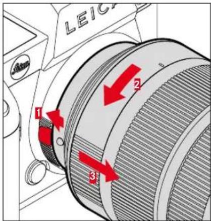 LEICA SL2S - RETRAIT DE L'OBJECTIF SUR L'ADAPTATEUR - 1