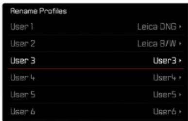 LEICA SL2S - ATTRIBUTION D'UN NOUVEAU NOM AUX PROFILS - 1